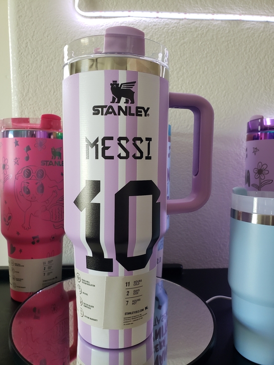 tumbler Other - 40oz Messi 10 Insulated Mug - Light Purple and White